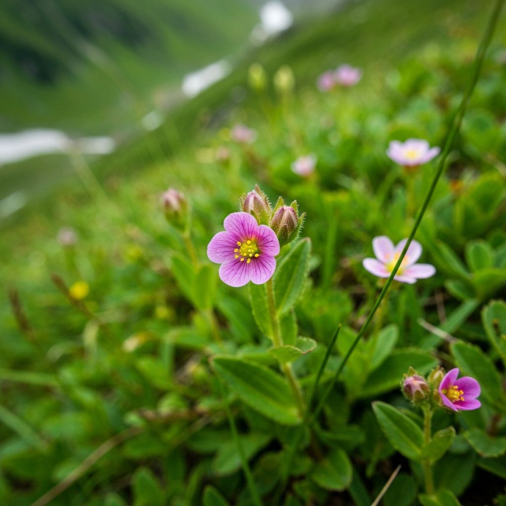 Alpenpflanzen in natürlicher Umgebung