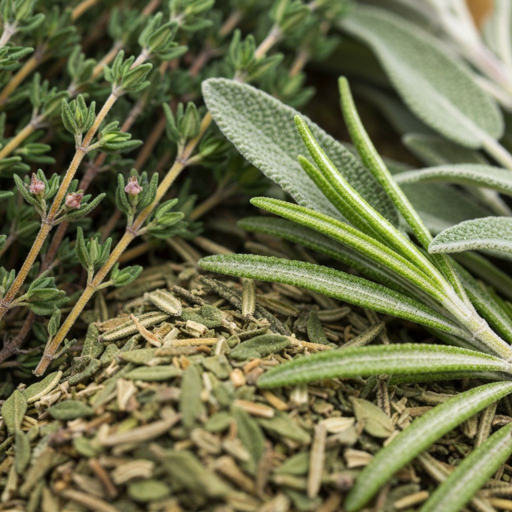 Getrocknete alpine Kräuter